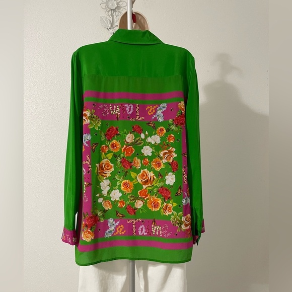 EUC L’Agence Gio Button Down Silk Shirt Size XL - Picture 5 of 16